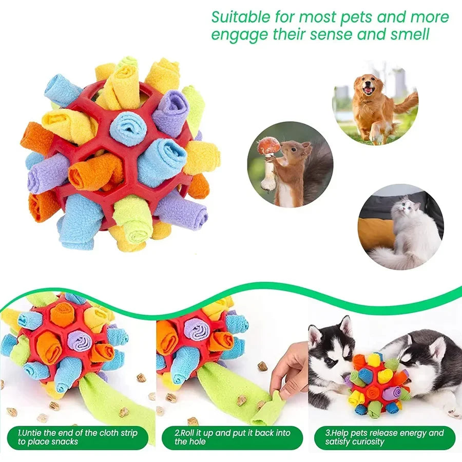Bola De Snuffle De Brinquedo Para Cães Treinando O Senso De Cheiro Bola De Snuffle Interativa Portátil Para Forragem De Animais De Estimação Treinamento Instinto